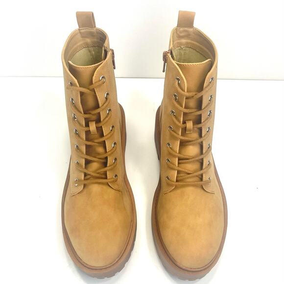 DV Dolce Vita Primm Women Tan Combat Boot Size 9 Platform Lug Sole Bootie New - Picture 4 of 15